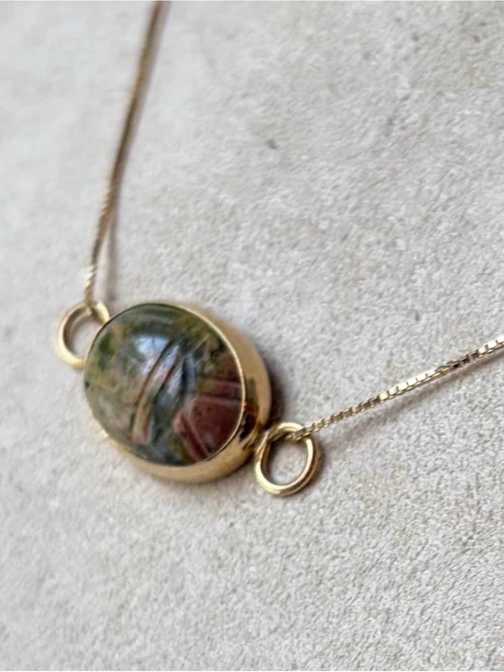 14k Scarab Pendant Necklace